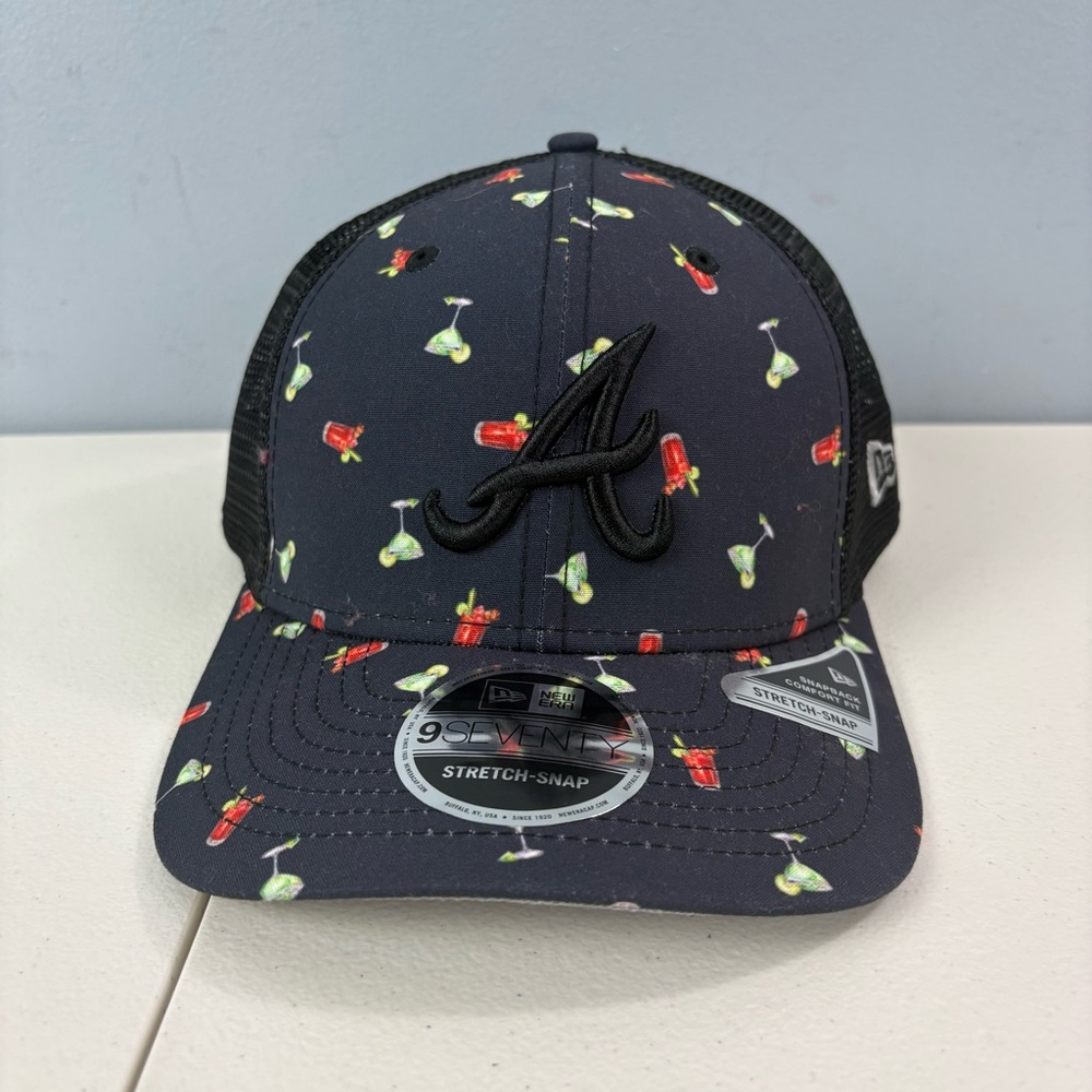 Atlanta Braves New Era Hat 9SEVENTY Stretch Snapback OSFM Hat - Brand New